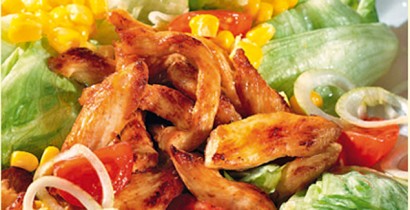 Krautsalat mit Putenstreifen